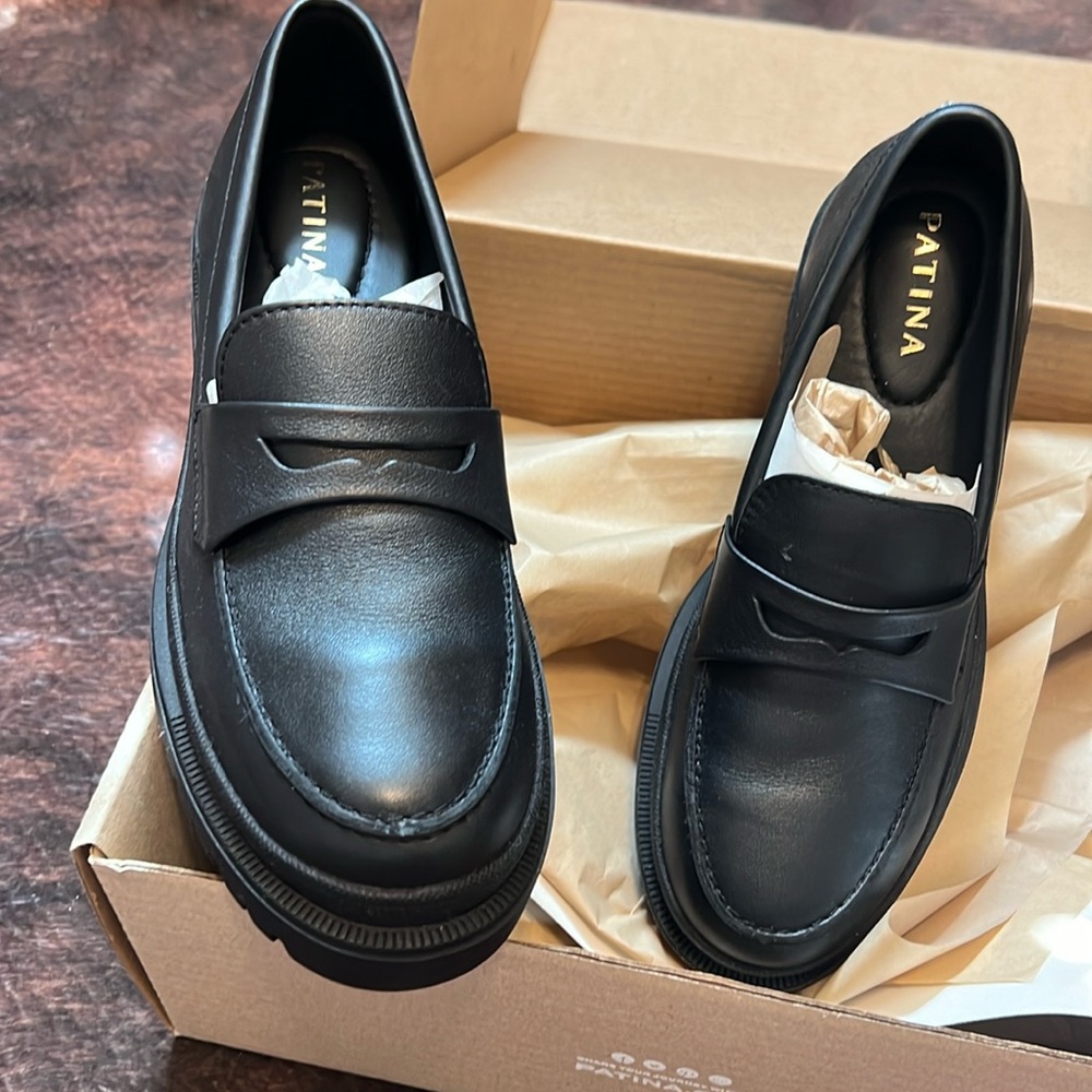PATINA Portland Leather Zoe chunky Loafer BLK 9